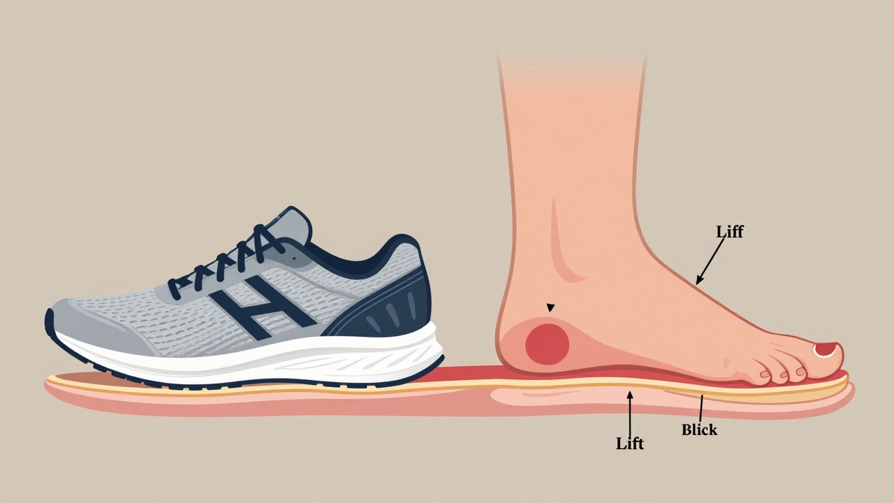 Side-by-side comparison of correctly fitted and oversized running shoes showing foot movement and injury points.