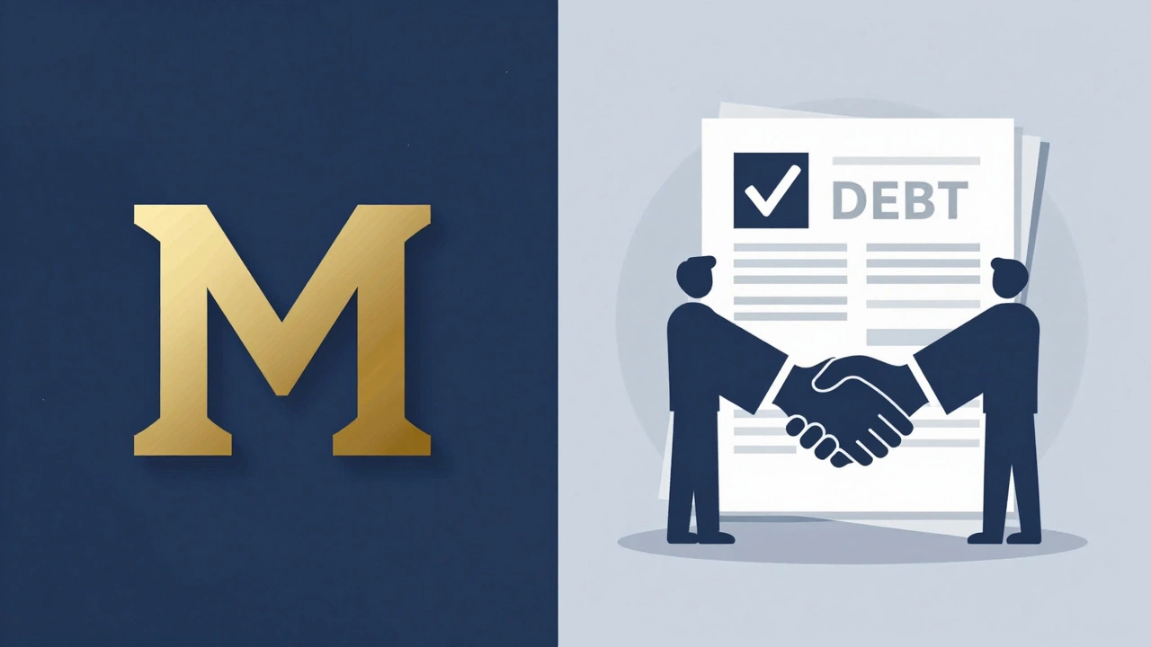 Conceptual art showing brand logo vs financial contracts