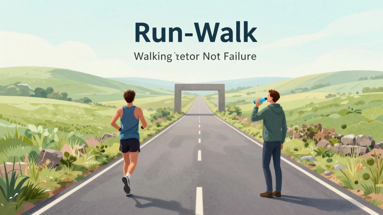 Metaphorical art of run-walk strategy on hills