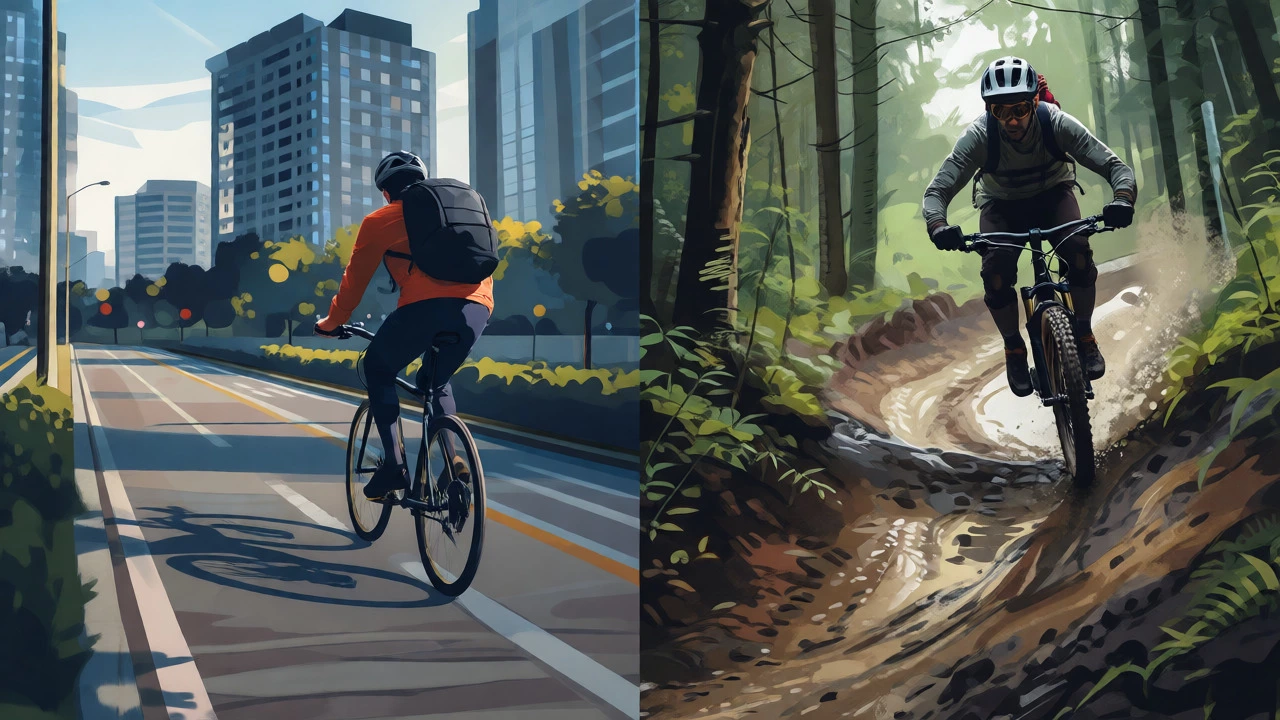 Comparison of smooth urban bike paths versus rugged gravel trails